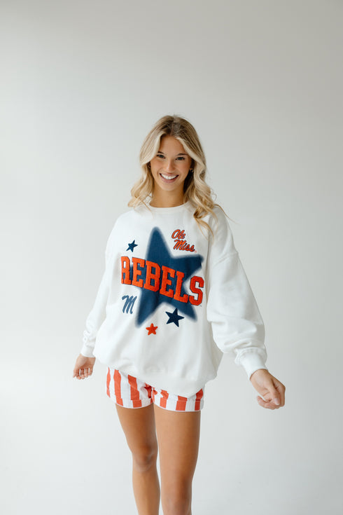 Ole Miss Aura Multimedia OS Fleece Crew